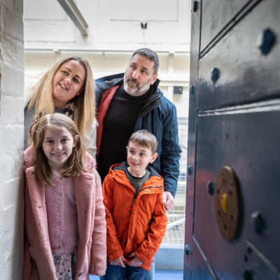 A family visiting the prison